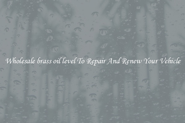 Wholesale brass oil level To Repair And Renew Your Vehicle