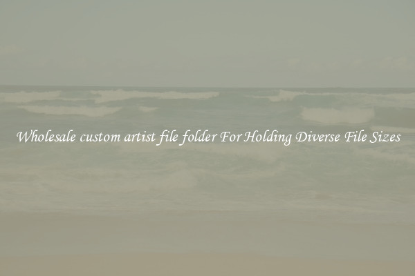 Wholesale custom artist file folder For Holding Diverse File Sizes