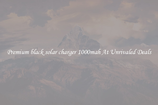 Premium black solar charger 1000mah At Unrivaled Deals