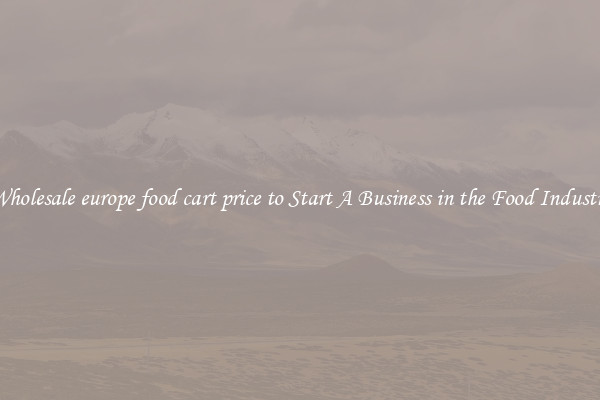 Wholesale europe food cart price to Start A Business in the Food Industry
