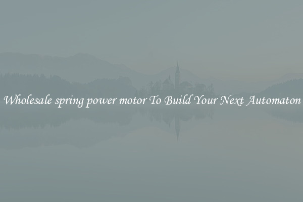 Wholesale spring power motor To Build Your Next Automaton