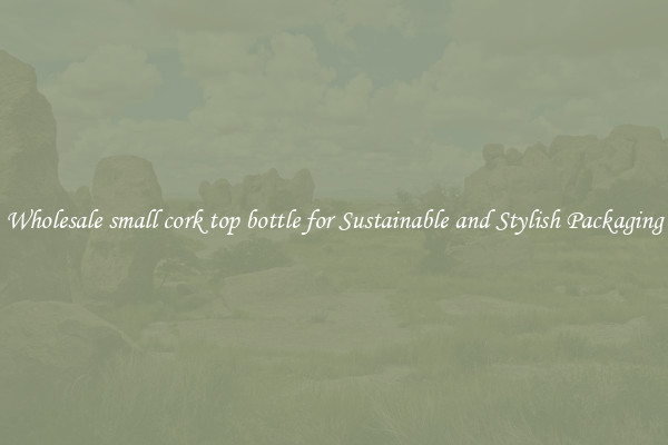 Wholesale small cork top bottle for Sustainable and Stylish Packaging