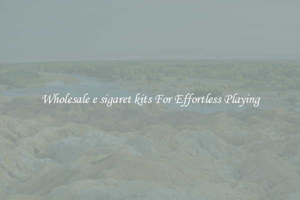Wholesale e sigaret kits For Effortless Playing