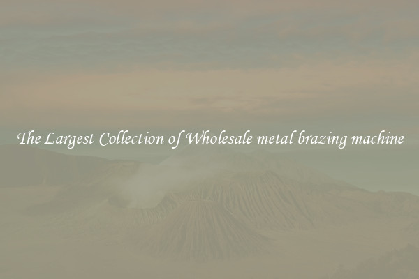 The Largest Collection of Wholesale metal brazing machine