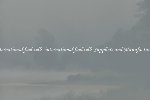 international fuel cells, international fuel cells Suppliers and Manufacturers
