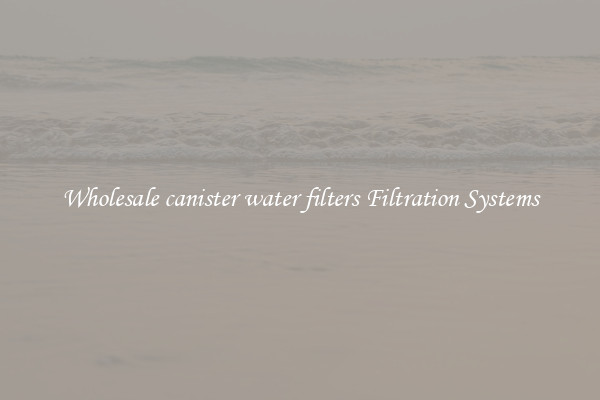Wholesale canister water filters Filtration Systems