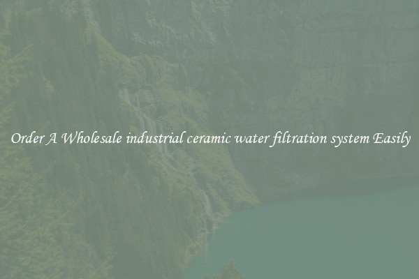 Order A Wholesale industrial ceramic water filtration system Easily