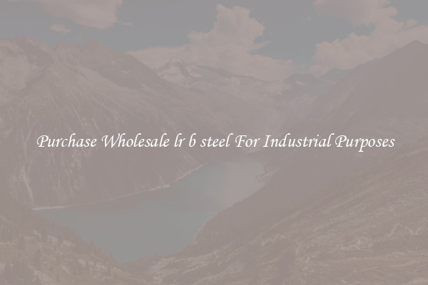 Purchase Wholesale lr b steel For Industrial Purposes
