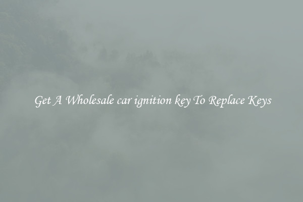 Get A Wholesale car ignition key To Replace Keys