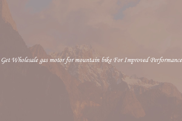 Get Wholesale gas motor for mountain bike For Improved Performance
