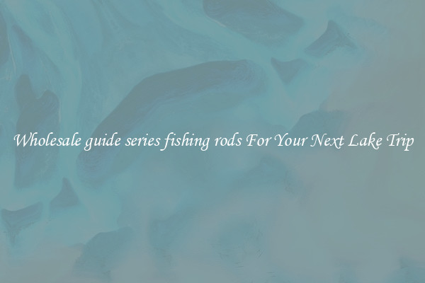 Wholesale guide series fishing rods For Your Next Lake Trip